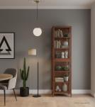 SOLID CARVED WOOD + METAL DOUBLE DOOR CABINET