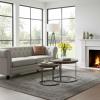 PAIR OF SOLID WOOD & IRON END TABLES