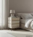 SOLID WOOD 3 DRAWER END TABLE / NIGHTSTAND