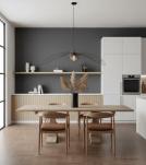 SOLID WOOD PEDESTAL EXTENSION DINING TABLE