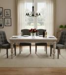 SOLID WOOD DINING TABLE W/ TURNED LEGS