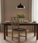SOLID WOOD &  LEATHER CHAIR