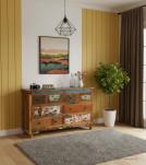 SOLID RECLAIMED TEAK WOOD BUREAU DRESSER CHEST