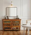 HAND CARVED SOLID RECLAIMED TEAK WOOD 6 DRAWER DRESSER CHEST BUREAU SIDEBOARD