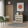 SOLID WOOD BRASS FITTED CABINET