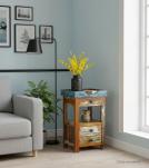 SOLID RECLAIMED TEAK WOOD 3 DRAWER END TABLE / NIGHT STAND