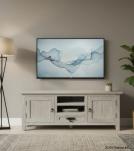 SOLID WOOD & IRON MEDIA STAND CONSOLE