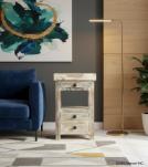 SOLID RECLAIMED TEAK WOOD 3 DRAWER END TABLE / NIGHTSTAND