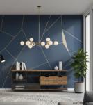 SOLID WOOD & IRON SHELVING UNIT