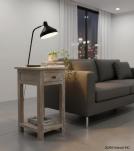SOLID RECLAIMED TEAK WOOD END TABLE NIGHTSTAND