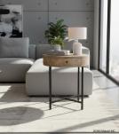 SOLID WOOD & IRON SIDE TABLE 
