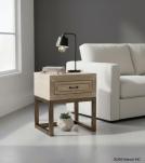 RECLAIMED WOOD & METAL END TABLE / NIGHT STAND 