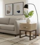 SOLID RECLAIMED TEAK WOOD & IRON NIGHTSTAND END TABLE W/ DRAWER