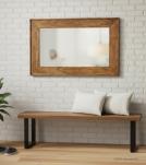 SOLID WOOD RECTANGULAR FRAME & MIRROR