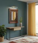HAND CARVED RECLAIMED WOOD W/ MIRROR