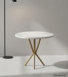 ROUND IRON & WOOD  DINING TABLE 