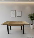 SOLID WOOD & IRON DINING TABLE 