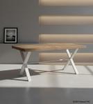 SOLID WOOD INLAID STARBURST DESIGN TABLE