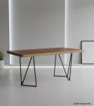 LIVE EDGE SOLID SUAR WOOD TABLE W/ METAL BASE
