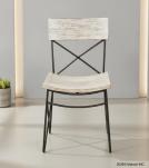 SOLID RECLAIMED TEAK WOOD & IRON CHAIR