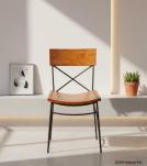 WOODEN IRON CHAIR