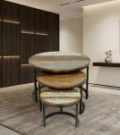 SOLID RECLAIMED TEAK WOOD & IRON NESTING TABLES