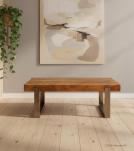 SUPER THICK RECLAIMED TEAK & IRON COFFEE TABLE