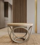 SOLID WOOD & IRON COFFEE TABLE