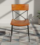 SOLID RECLAIMED TEAK WOOD & IRON CHAIR