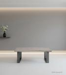 SOLID LIVE EDGE WOOD COFFEE TABLE W/ METAL BASE