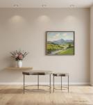 SET OF 2 SOLID WOOD & IRON TABLES