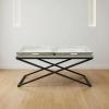 SOLID WOOD TRAY COFFEE TABLE & IRON