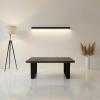 SOLID LIVE EDGE WOOD COFFEE TABLE W/ METAL BASE