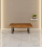 SUPER THICK RECLAIMED TEAK & IRON COFFEE TABLE