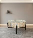 SOLID RECLAIMED TEAK WOOD COFFEE TABLE W/ METAL BASE