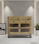 SOLID WOOD & GLASS CABINET