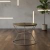 SOLID WOOD & IRON COFFEE TABLE