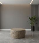 HAND CARVED SOLID WOOD ROUND COFFEE TABLE
