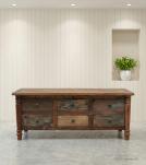 SOLID RECLAIMED WOOD COFFEE TABLE W/ MULTIPLE DRAWERS