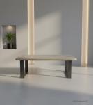 SOLID LIVE EDGE WOOD COFFEE TABLE W/ METAL BASE