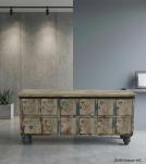 WOOD & METAL LOCKER STORAGE TRUNK - VERY INTERESTING!