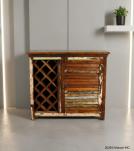 SOLID RECLAIMED TEAK WOOD WINE LIQUOR BAR