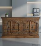 HAND CARVED SOLID WOOD  4 DOOR SIDEBOARD