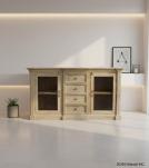 SOLID WOOD & GLASS SIDEBOARD