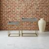 WOOD & IRON SIDE TABLES 