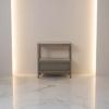 IRON WOODEN END TABLE