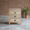 RECLAIMED WOOD 3 DRAWERS END TABLE / NIGHTSTAND 