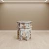 SOLID RECLAIMED TEAK WOOD END TABLE / NIGHTSTAND