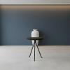 IRON & WOOD  END TABLE