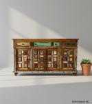 SOLID RECLAIMED TEAK WOOD SIDEBOARD W/ 6 DOORS & 3 DRAWERS